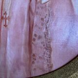 Portrait young girl in pink , signed G.Laperrière june 1888