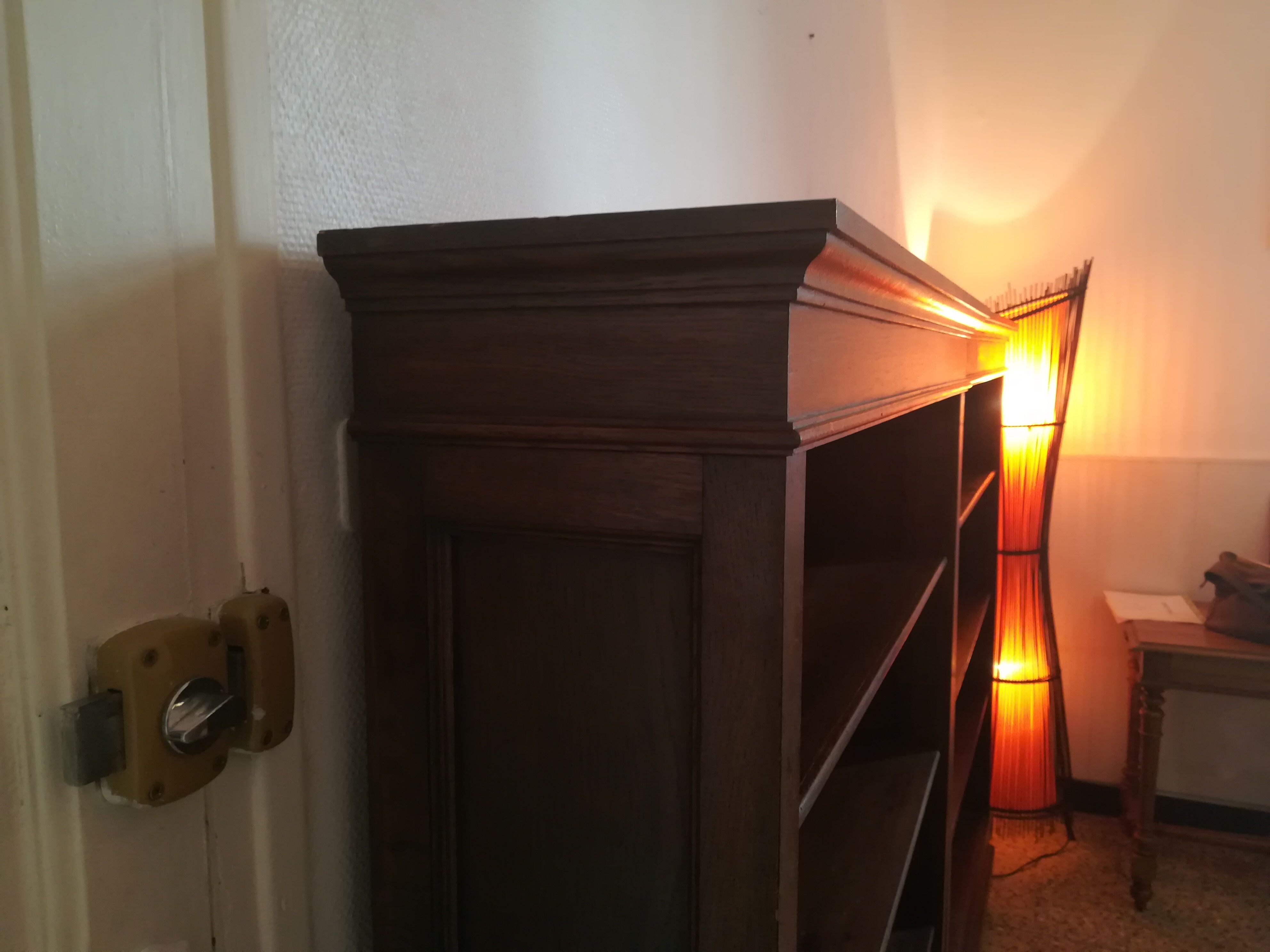 Pair of solid oak library