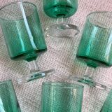 Vintage luminarc green stemware