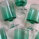Vintage luminarc green stemware