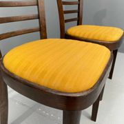 Pair of dining chairs by INTERIER n. p. Praha, wooden dining seating, 1974
