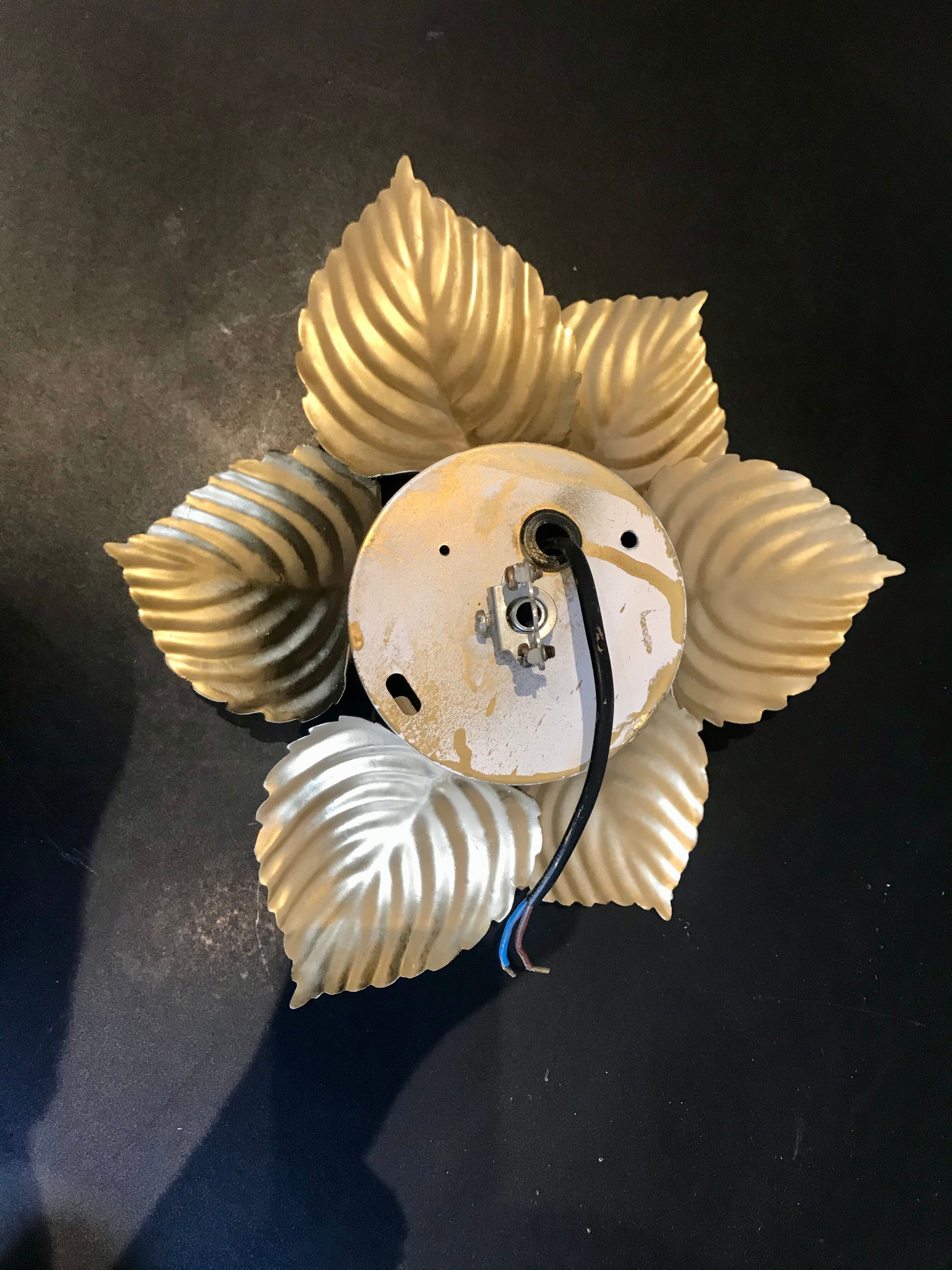 Wall light or ceiling golden leaves