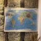 Vintage school map - from the “Political and physical world” - Edition Edigol Ediciones