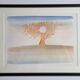 Vintage reproduction after “The Thinking Tree” by Folon, framed, 1974, 42 cm x 31 cm