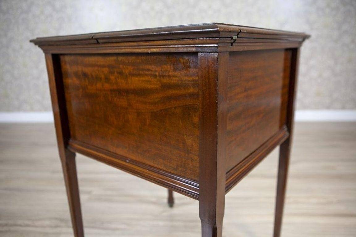 English Mahogany Side Table with Hidden Tray, 1880