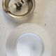 Ceiling light or table lamp with opaline globe, diameter 20cm - mid-20th century.