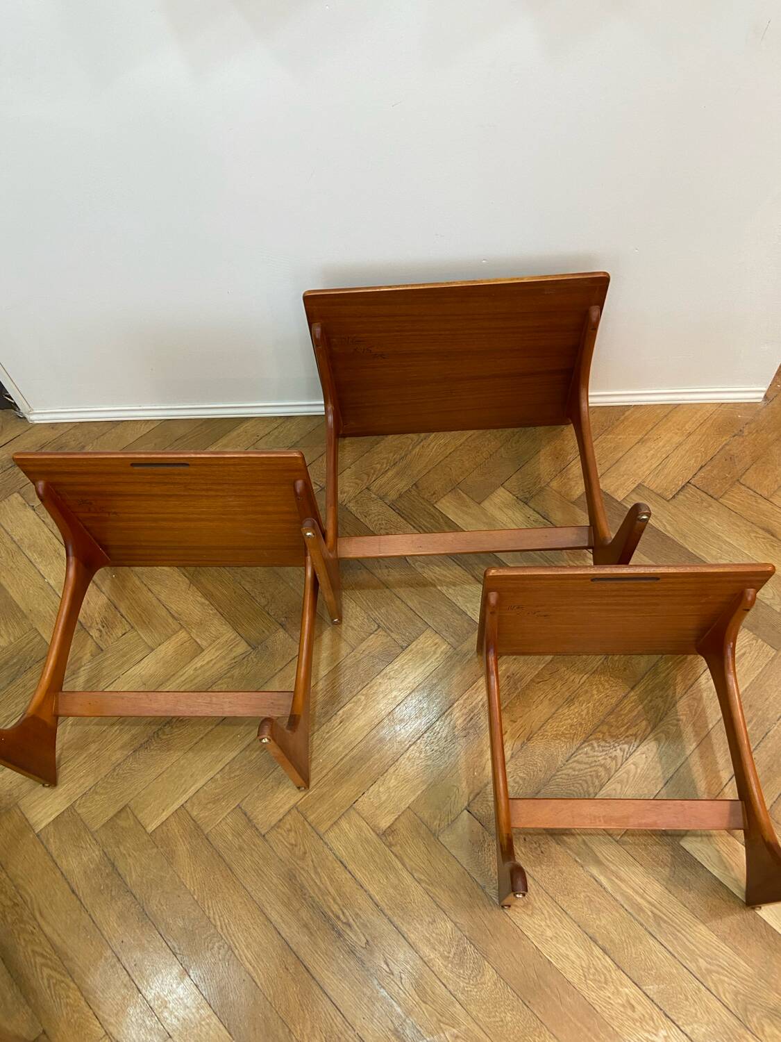Scandinavian teak nesting tables