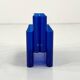 Blue transparent magazine rack by Giotto Stoppino for Kartell, 1970.