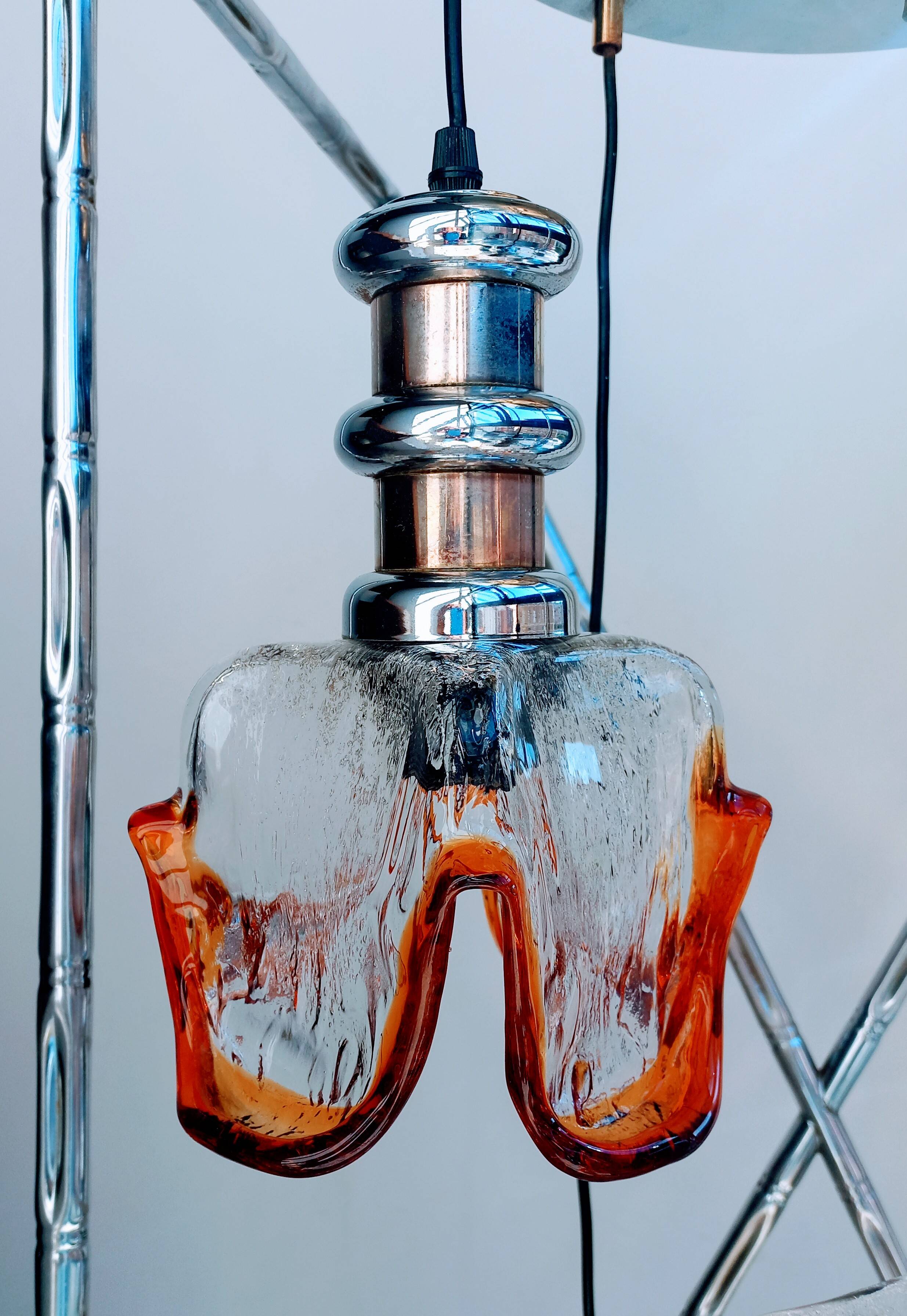 Luminaire italien à cinq suspensions