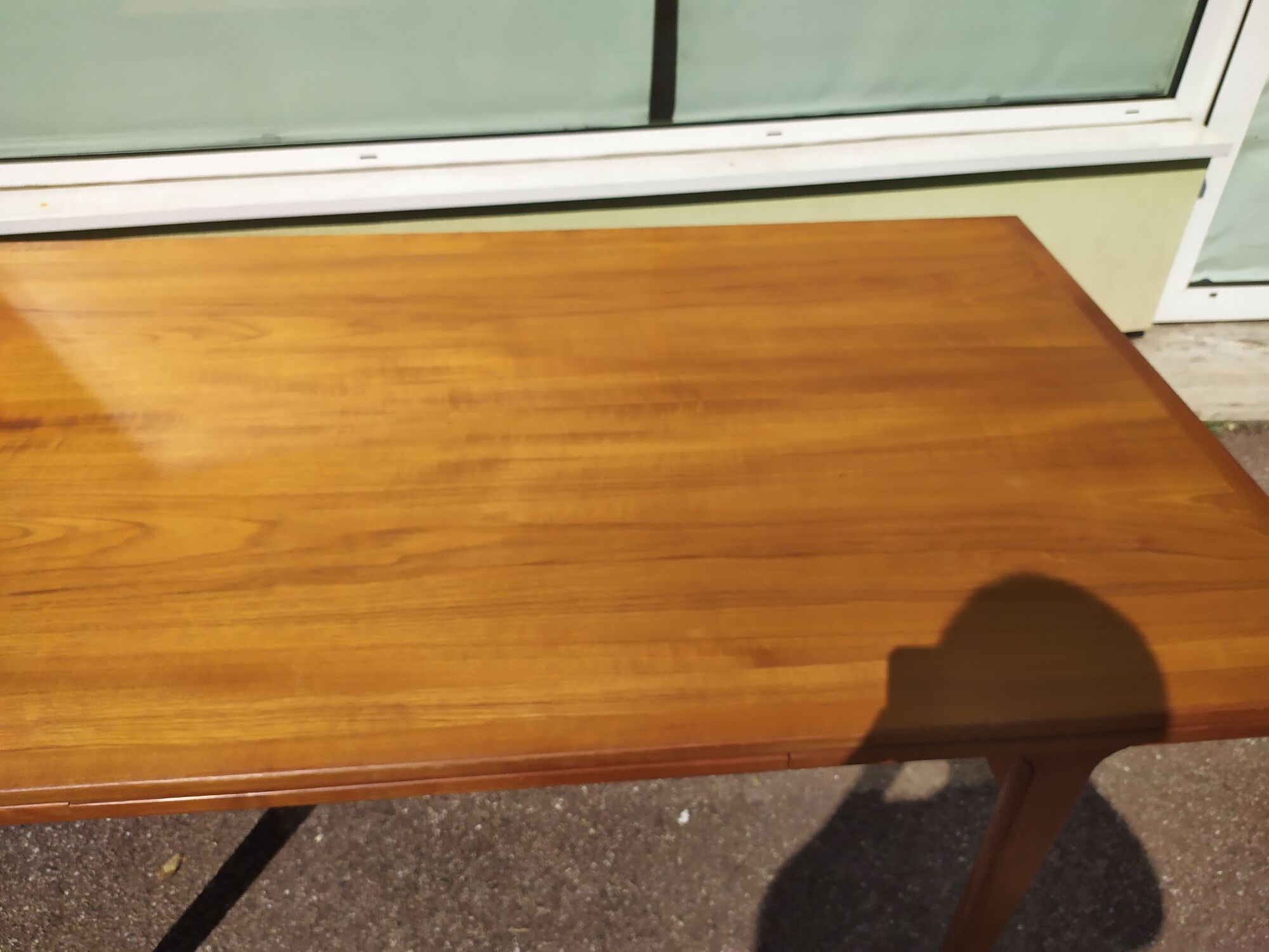 Scandinavian teak dining table with extension 6 to 10 people Henning Kjaernulf