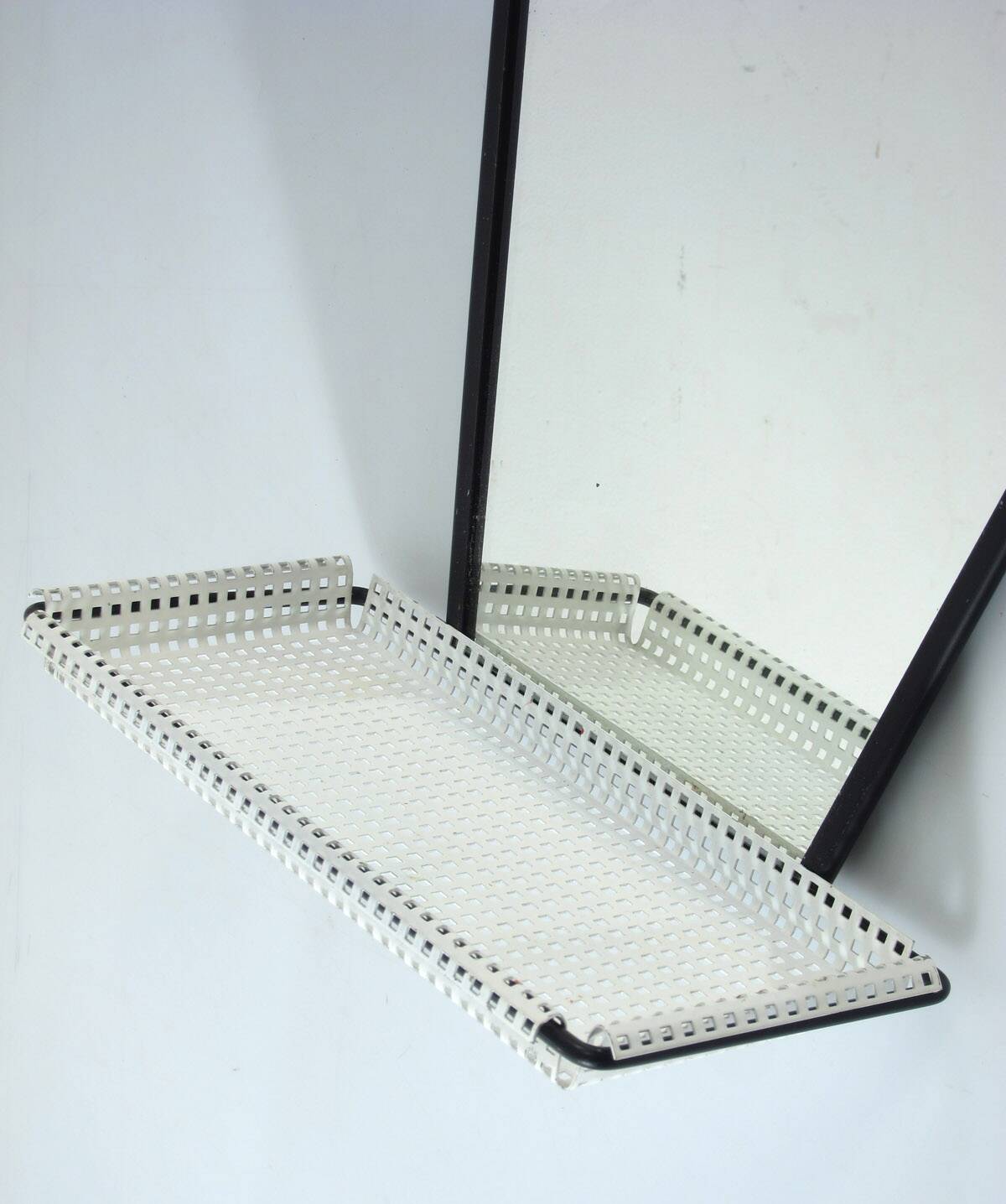 Mathieu Matégot Mirror with Perforated Shelf – Artimeta, 1960s