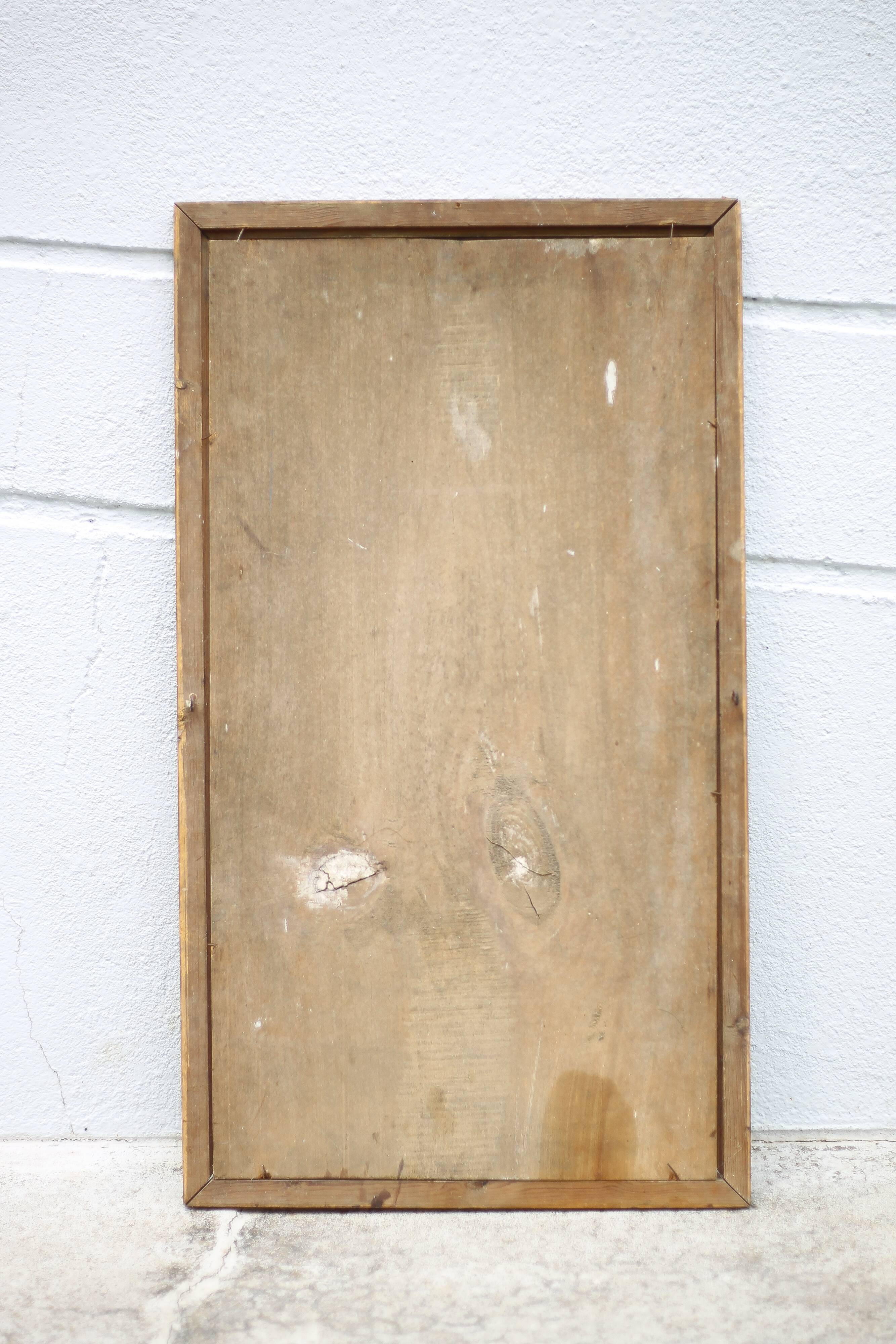 Signed painting, wedding painting in village, large framed painting