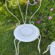 Paire de chaises de jardin anciennes en fer forgé ouvragé