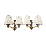 Pair of sconces in bronze of the 1950s