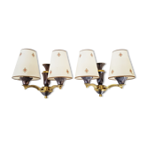 Paire d'appliques en bronze des années 50