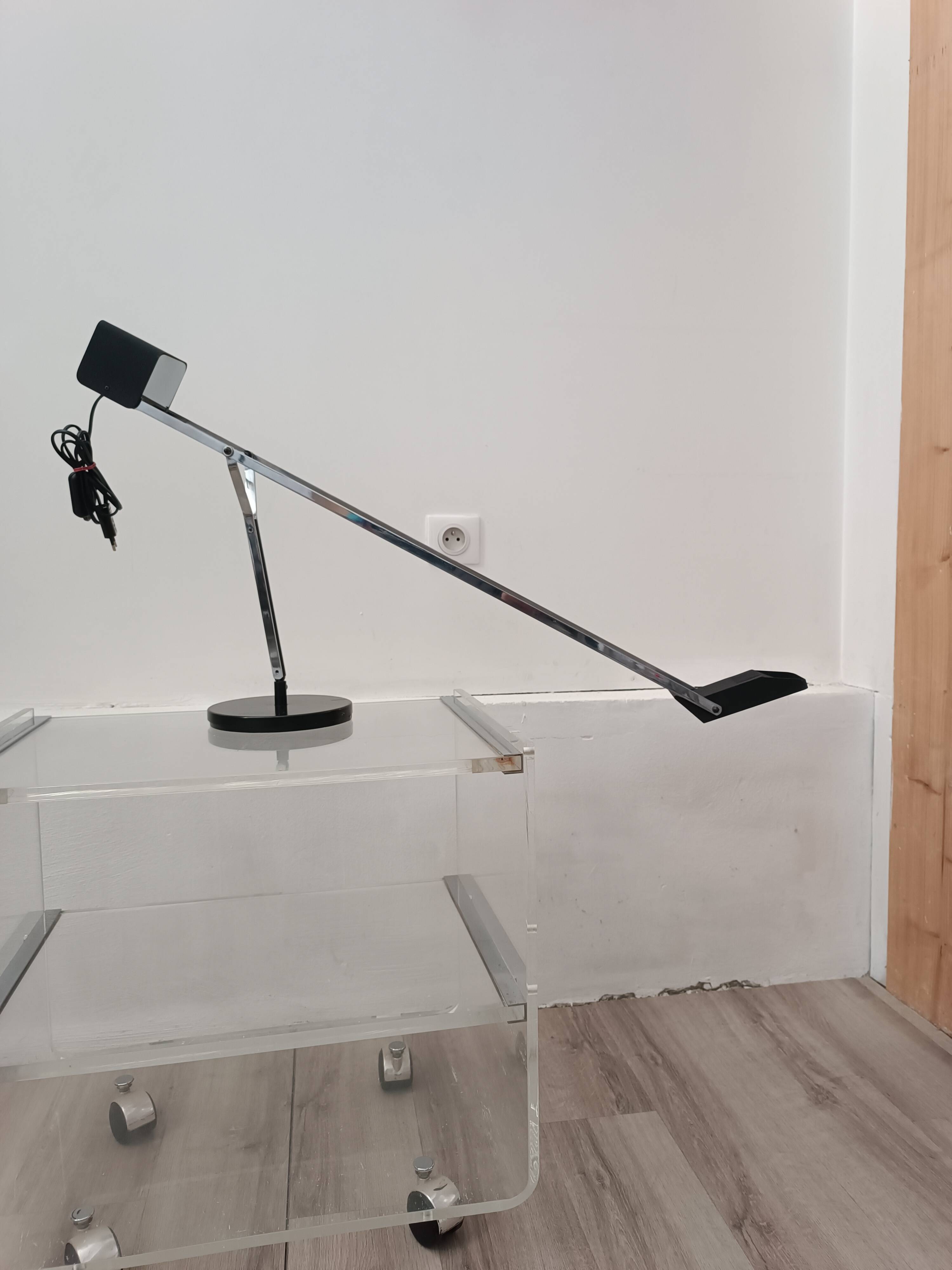 Fase Swan lamp, chrome edition 1980