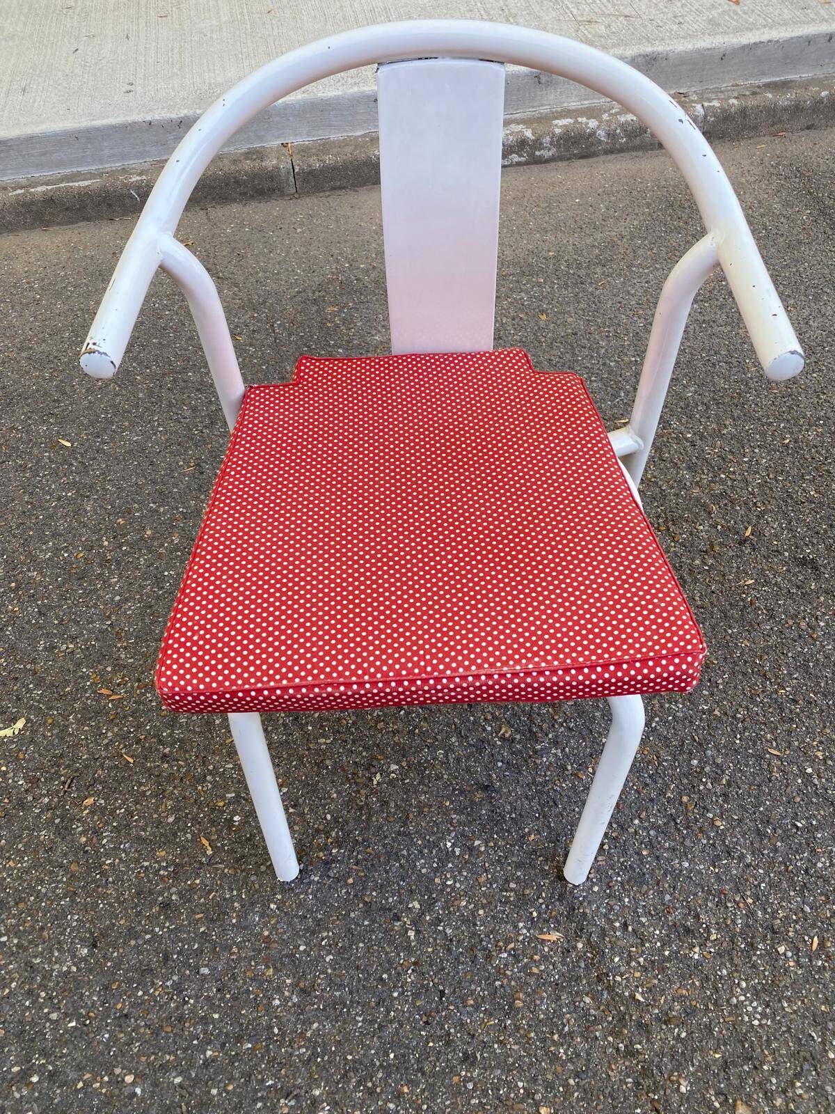 Vintage IKEA Maxmo Armchair 80s White Metal Design