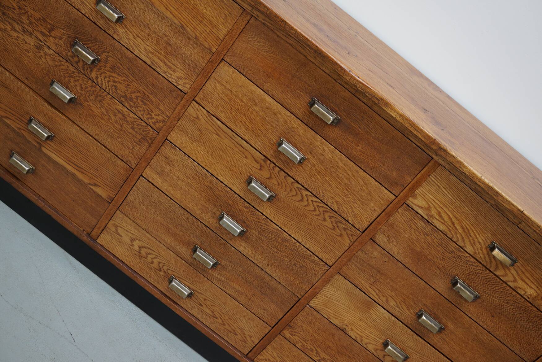 Dutch Oak Apothecary / Filing Cabinet or Sideboard, 1950s