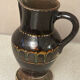 Vintage Romanian glazed pottery pitcher