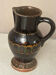 Vintage Romanian glazed pottery pitcher
