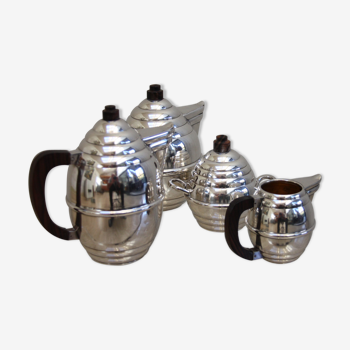 Silver plated coffee and tea set in art deco style - France - 1950's