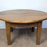 Round walnut coffee table
