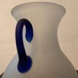 Trio of vintage glass paste vases from the 70s