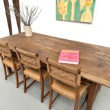 French farmhouse table in solid walnut, circa 1920