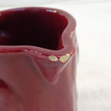 Pitcher vintage red slurry in faience of st clement with fruit