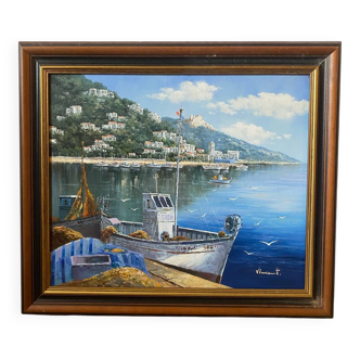 Painting of a boat by Vincent