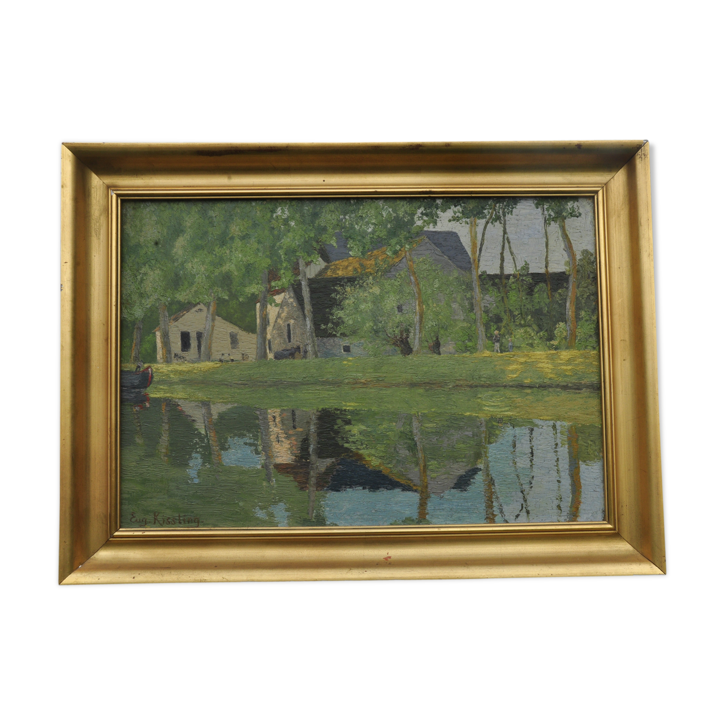 Eugene Kissling, The Nivernais Canal near Escolives, Yonne, 1942