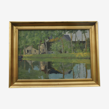 Eugene Kissling, The Nivernais Canal near Escolives, Yonne, 1942