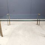 Peter Ghyczy T24 Pioneer Glass and Cast Brass rectangular Coffee