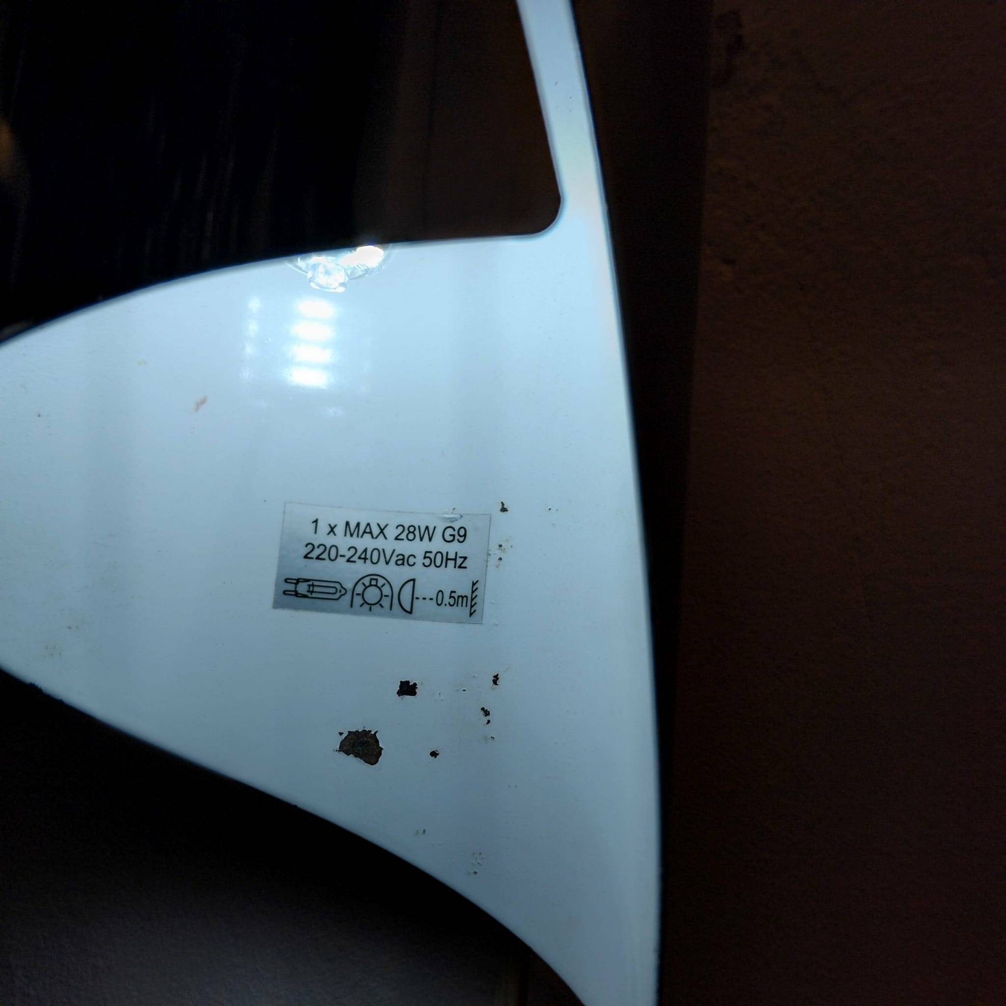 Pair of 70s/80s bidirectional chrome wall lights