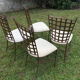 Set of 4 wrought iron chairs