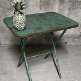 Painted metal folding table