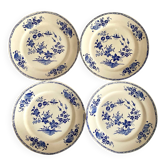 Assiettes à dessert Boch La Louvière Grand bouquet