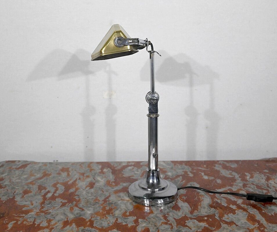 Metal desk lamp, after the pirouett' model, art deco, 1930