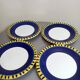 Set of 4 hand-painted earthenware dessert plates – Pier 1 – Italy