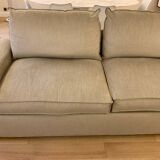 Maries Corner 3-seater sofa Dakota model in mottled beige color