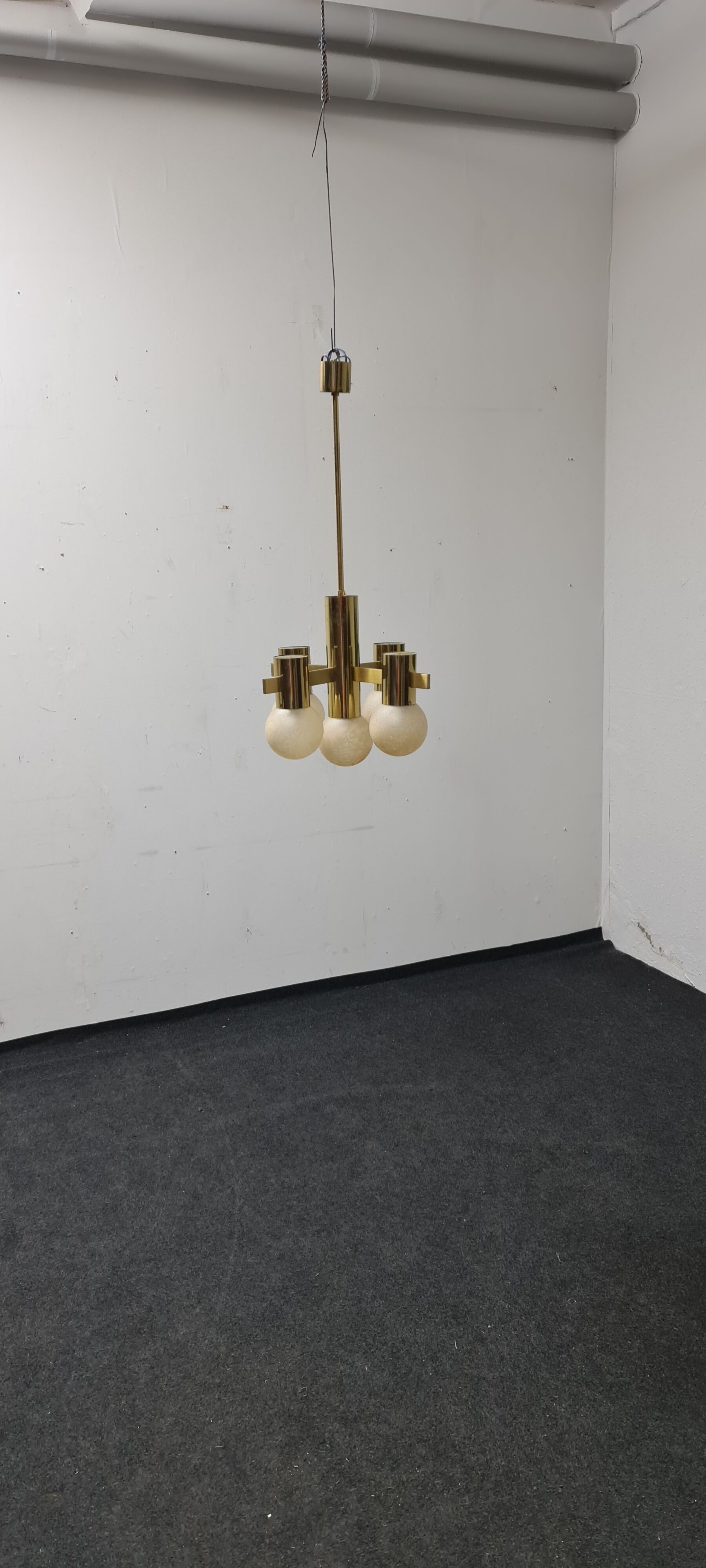 Vintage gold coloured pendant light