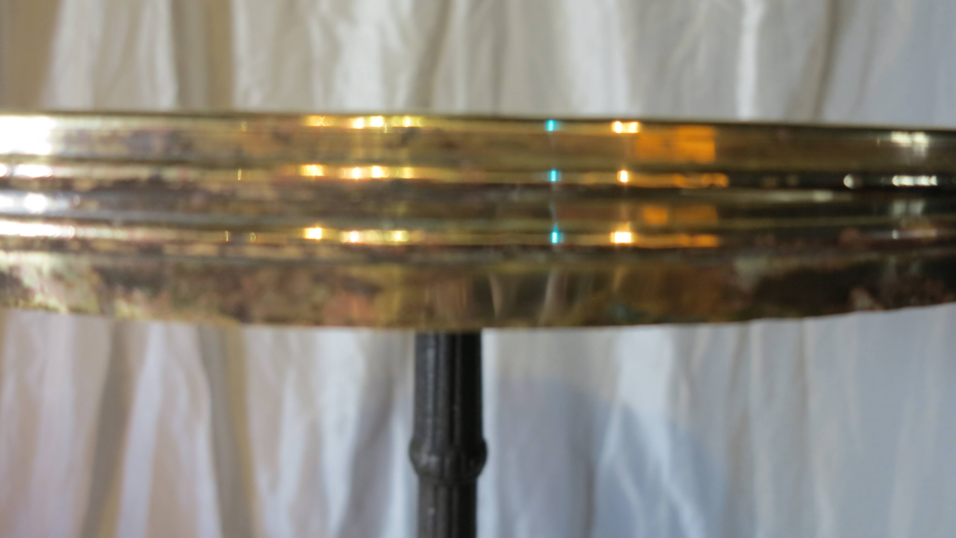 Table bistrot ronde pied fonte