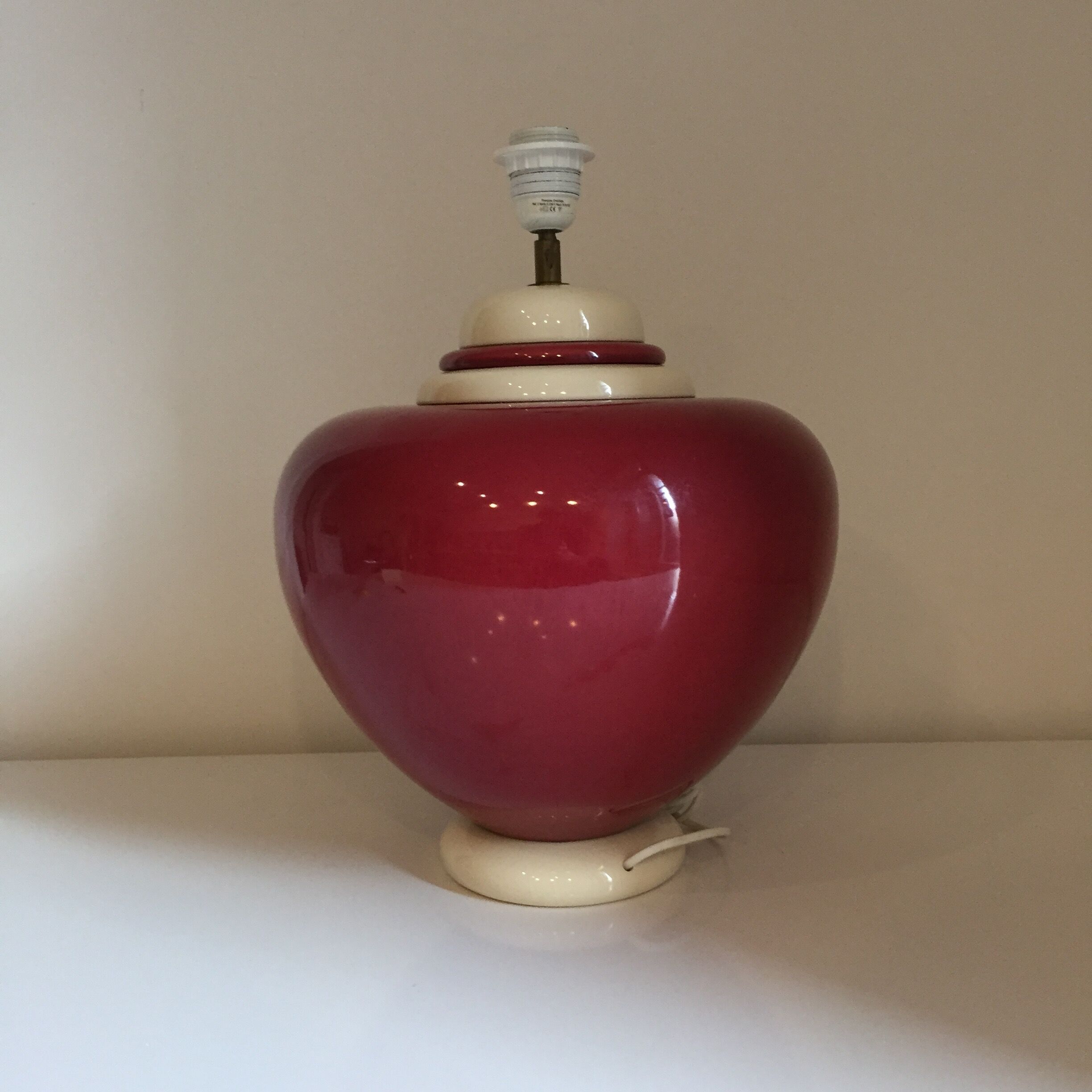 Ceramic table lamp, François Châtain France 1980s