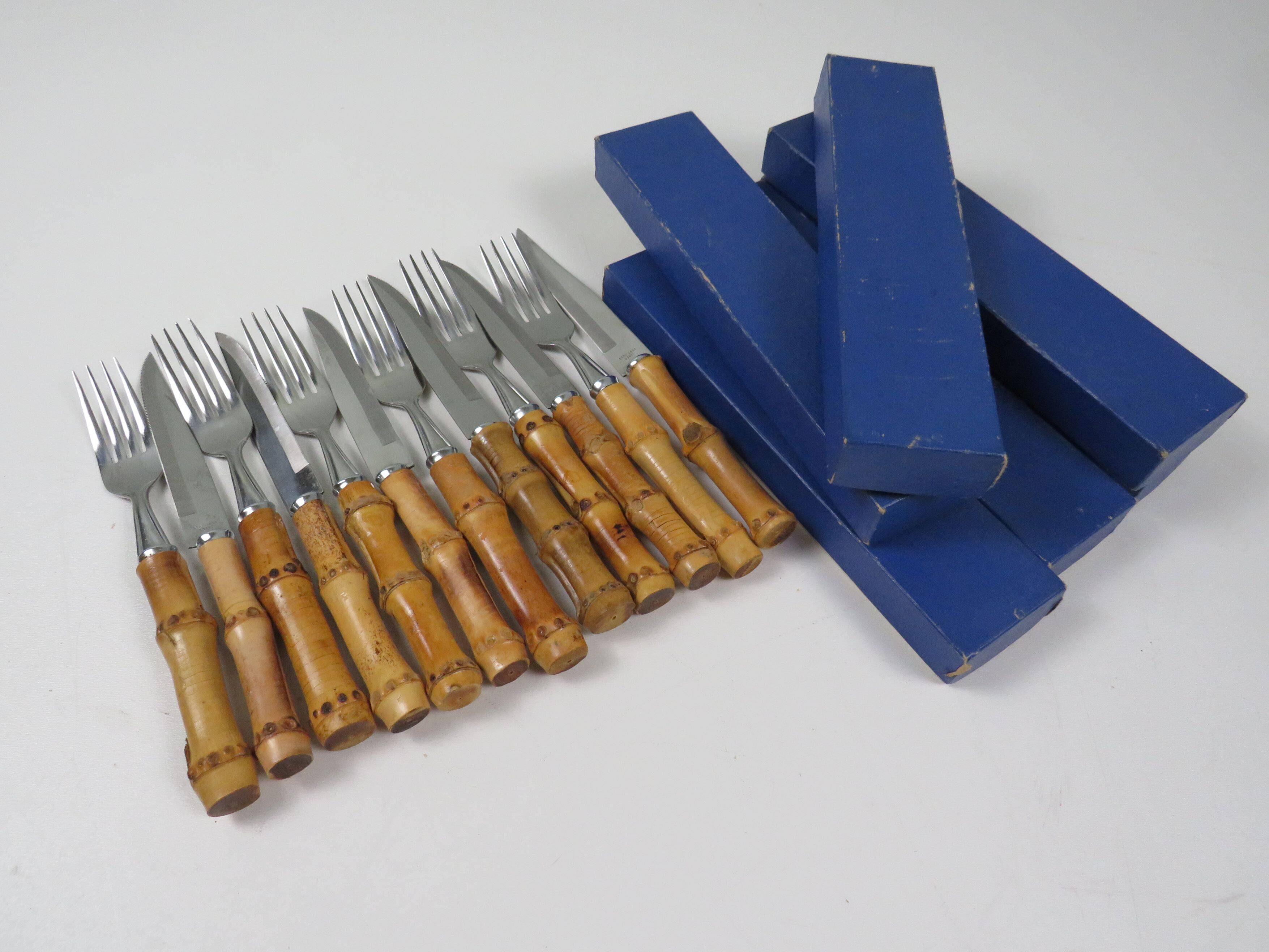 Exclusive 60s steak cutlery set, made in Italy –