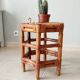 Vintage side table in bamboo and rattan 70s