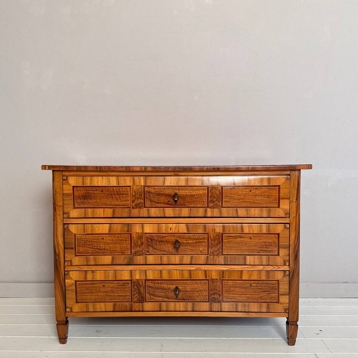 Louis XVI German Walnut Commode with Geometric Inlays, 1780