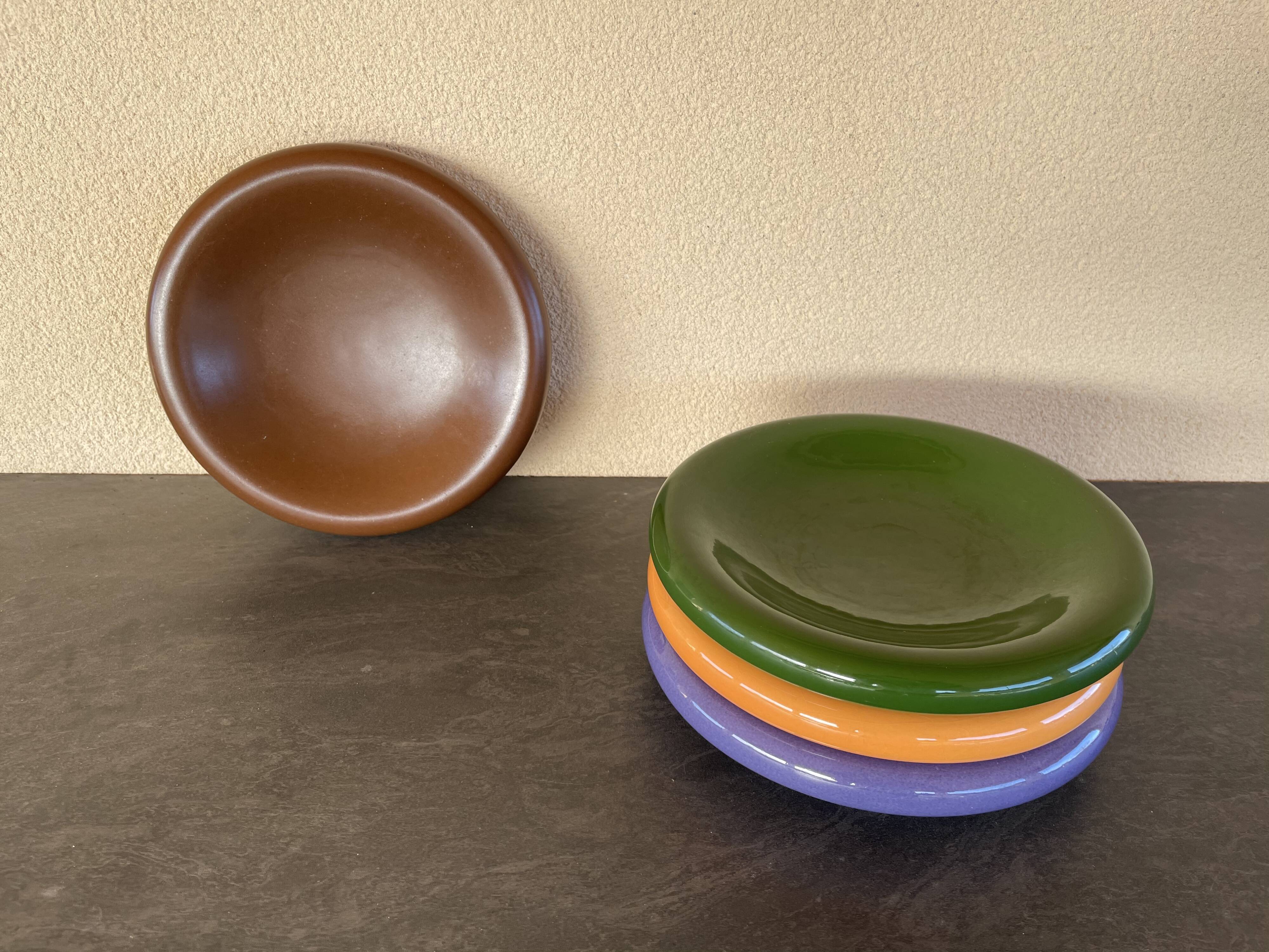 Coupe vintage François châtain vide poche céramique faïence