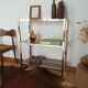 Bookcase furniture gilded and smoked glass vintage 70s Rochebobois