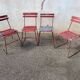 Set of 4 advertising bistro chairs