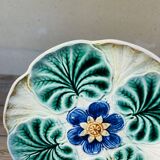 Wasmuel Majolica water lily slip plate